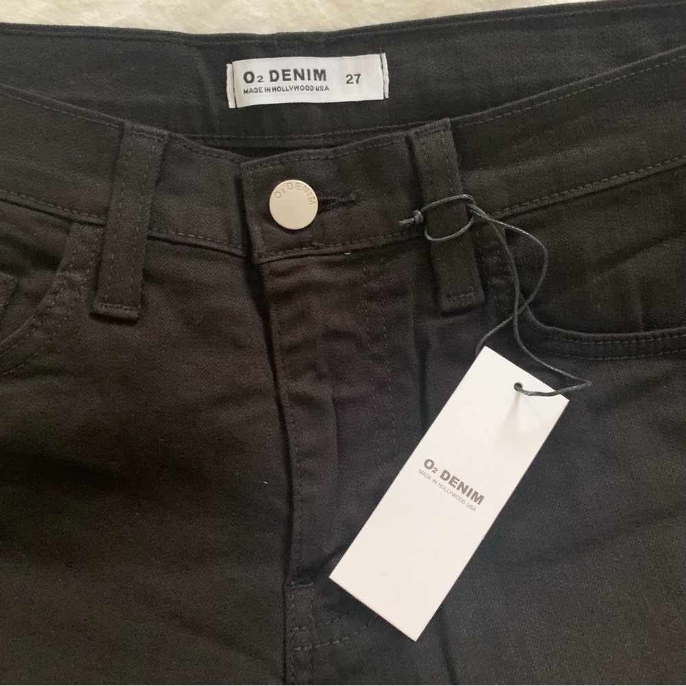 O2 Denim Black Bell Bottom Flares - Picture 3 of 9
